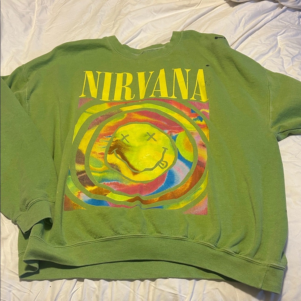 Nirvana Green Graphic Sweatshirt